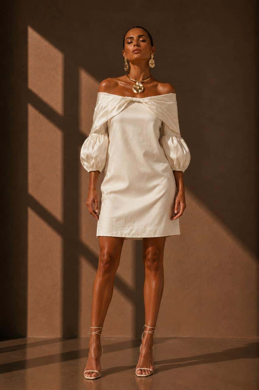 Vestido Magdis Marfil