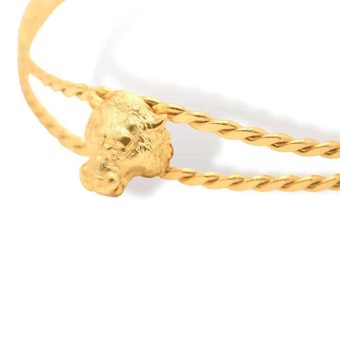 Choker con cabeza de tigre