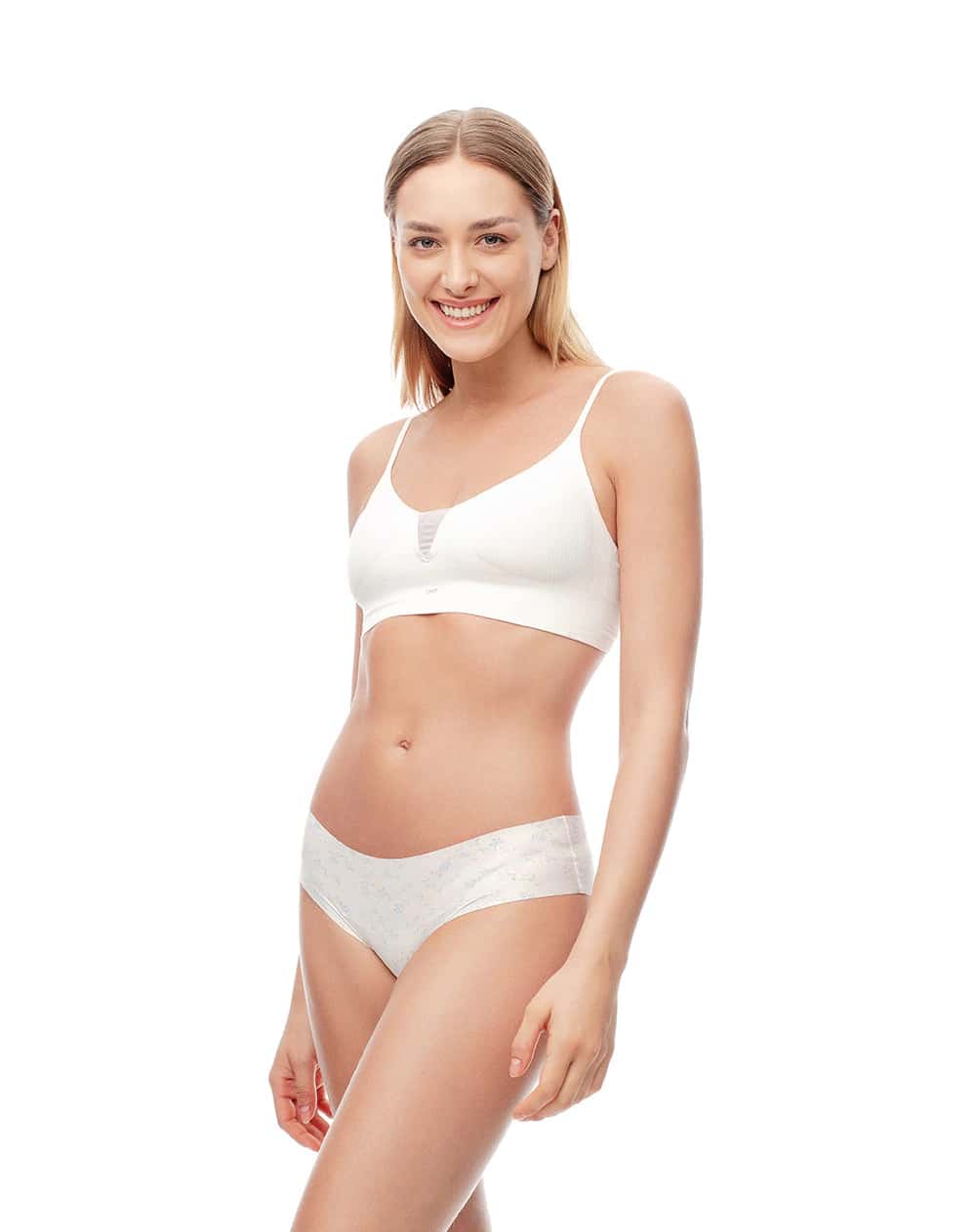 Panty cachetero tiro medio invisible estampado mujer