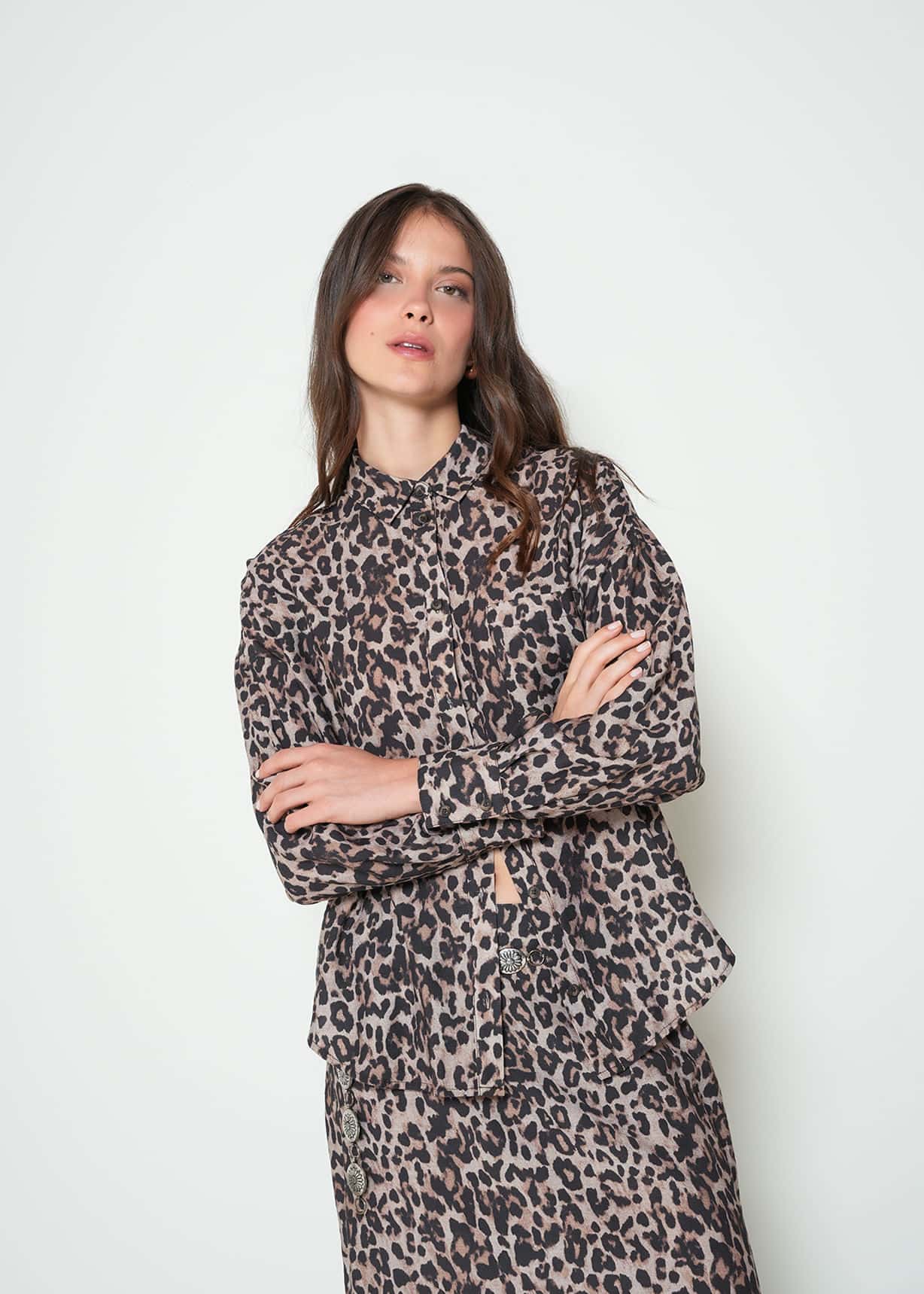 Camisa manga larga animal print