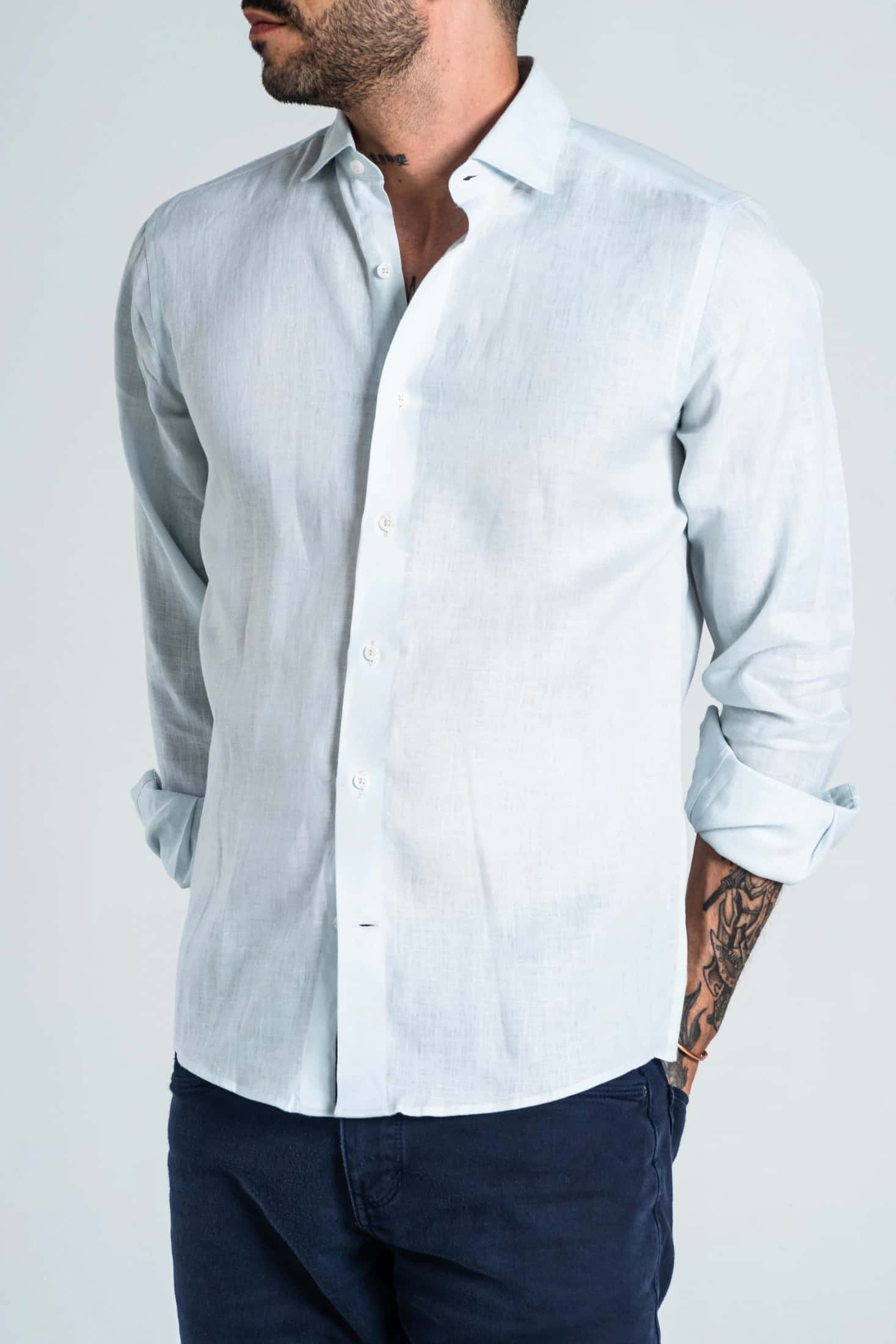 Camisa Lino Menta