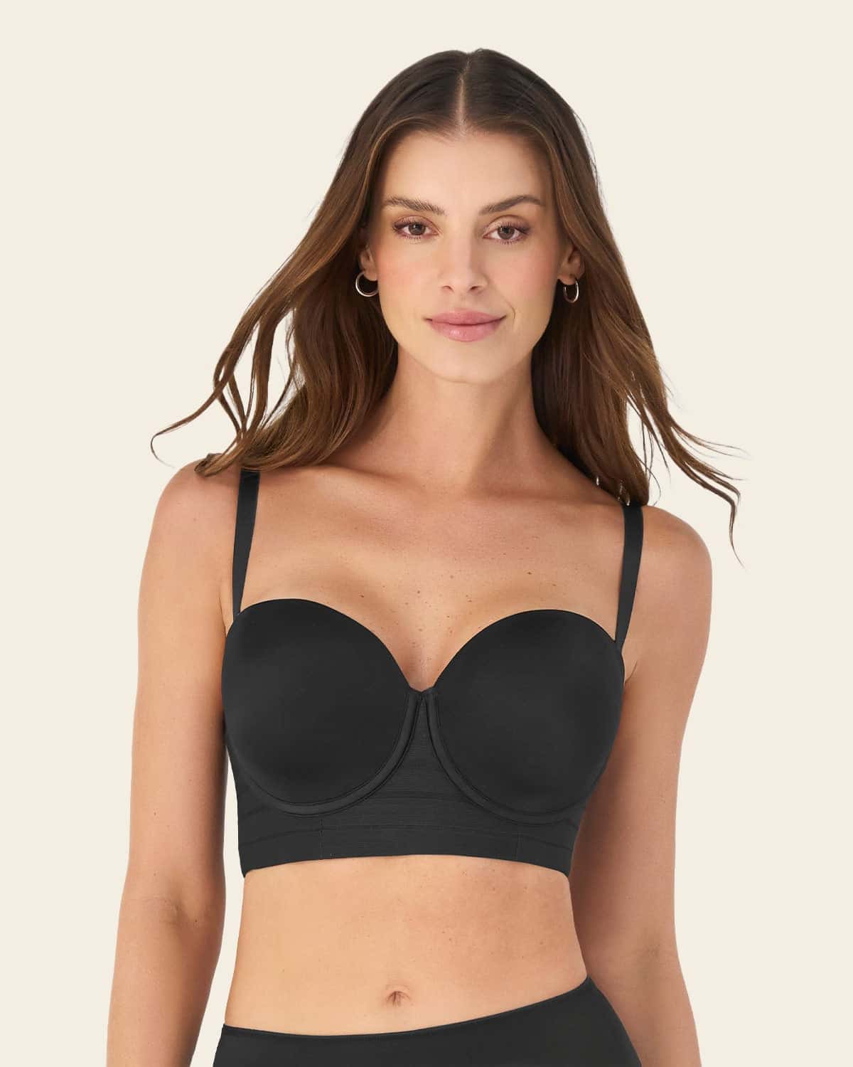 Brasier tipo bustier de soporte alto