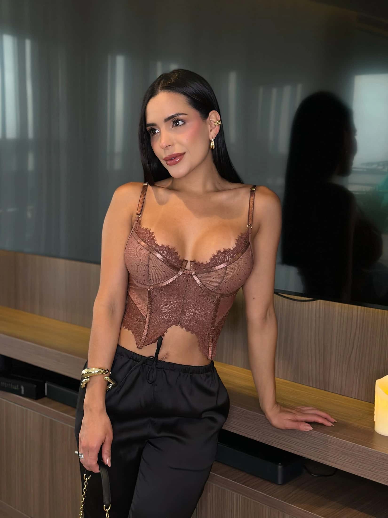 CROP TOP MULLER MOCCA