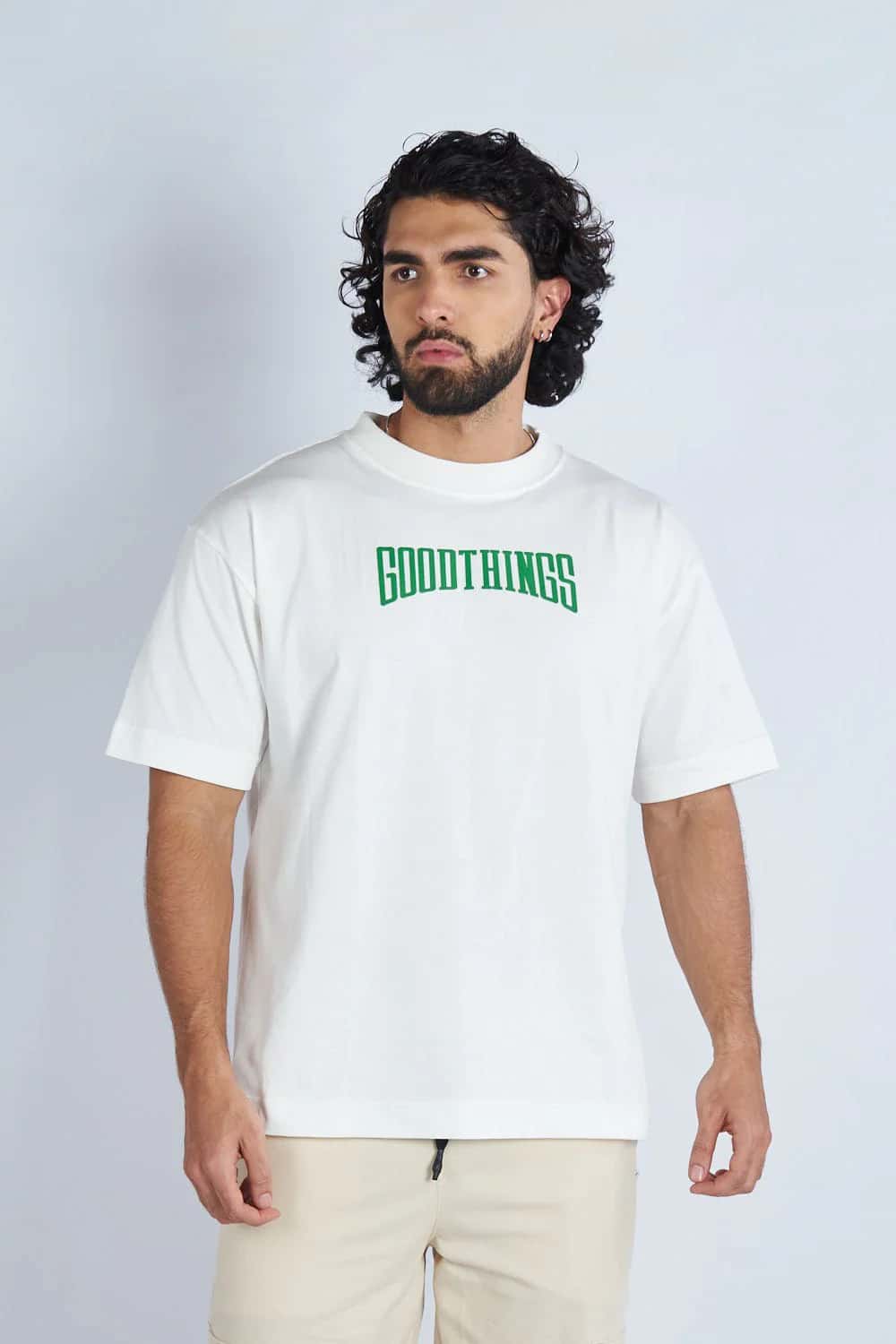 Camiseta oversize estampada Good Things Marfil| DROP 03 |