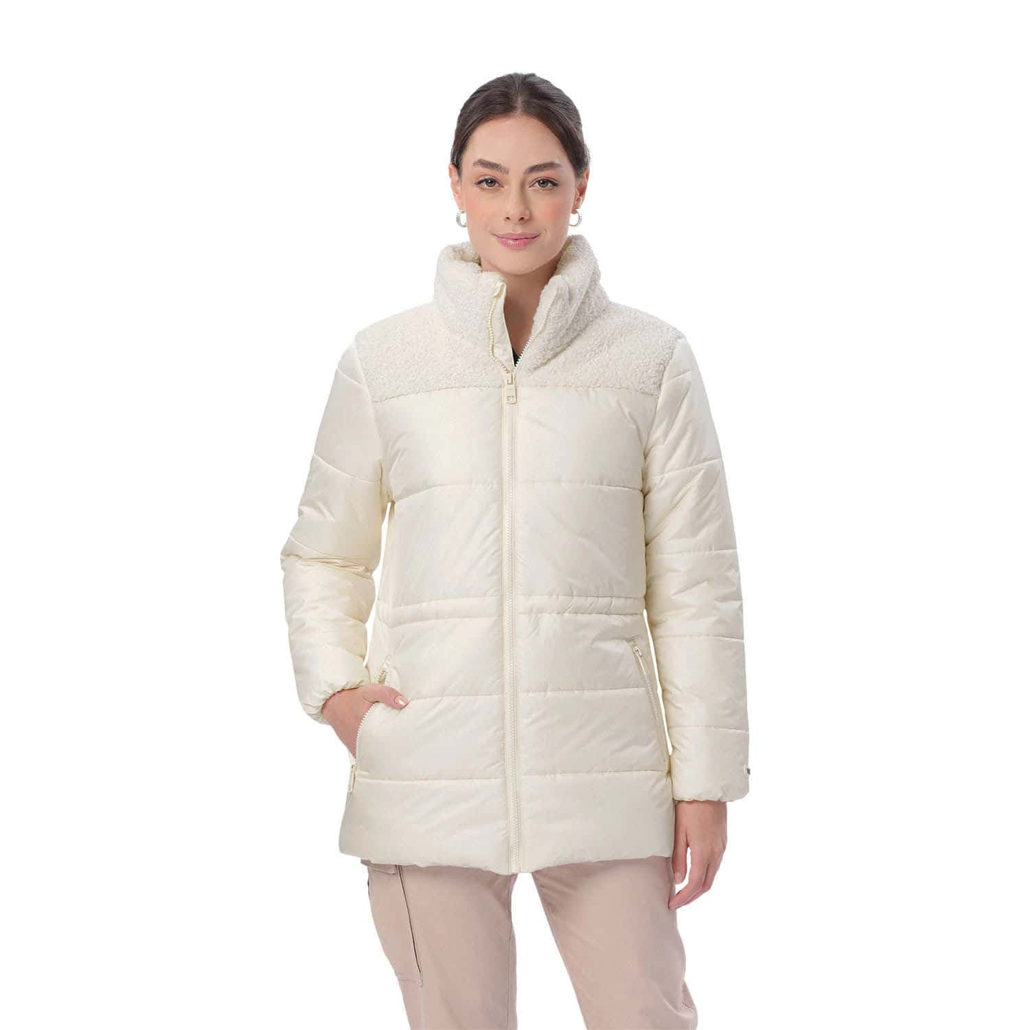 Chaqueta Acolchada para Mujer Black Blanca