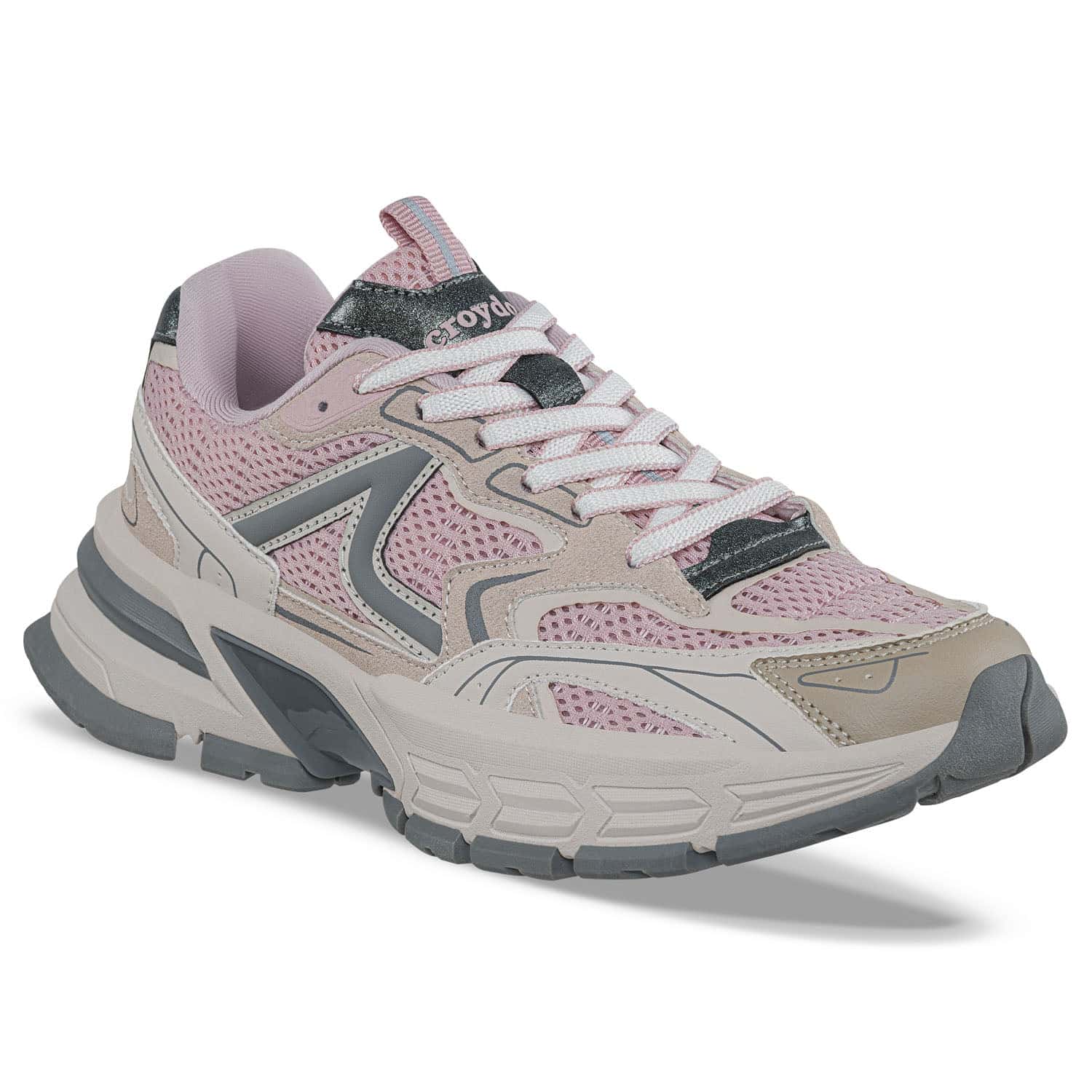 Tenis Urbanos Guxet Rosa-Gris Croydon Para Mujer