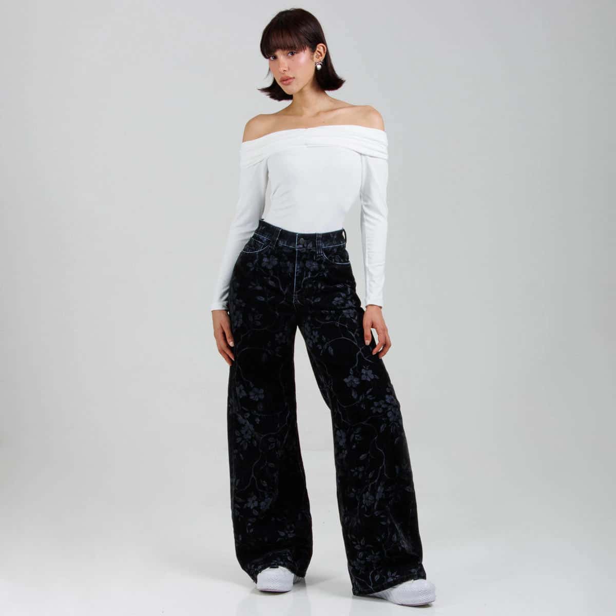 Pantalón Wide Leg Ax-3106 Negro Licrado