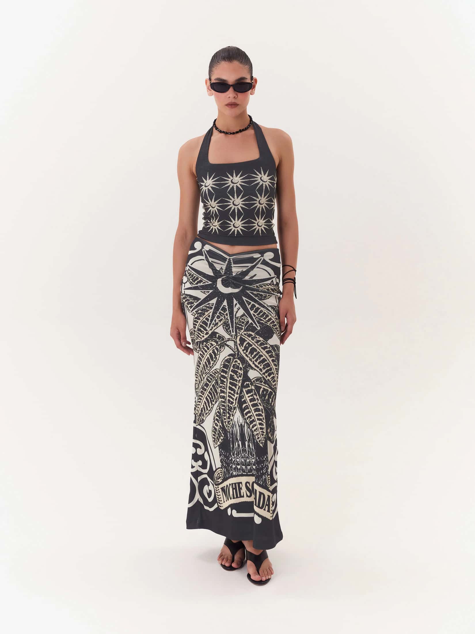 Halter Top Solar - Negro