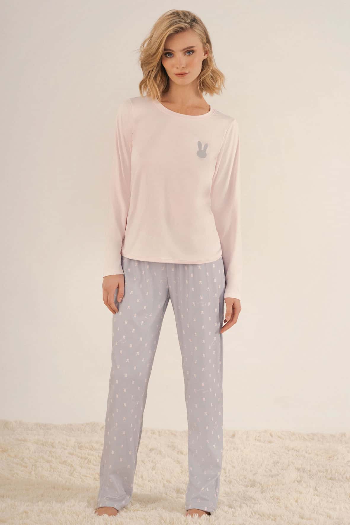 Pijama Pantalón Largo con Camiseta | Marca Aliada - miniatura 3