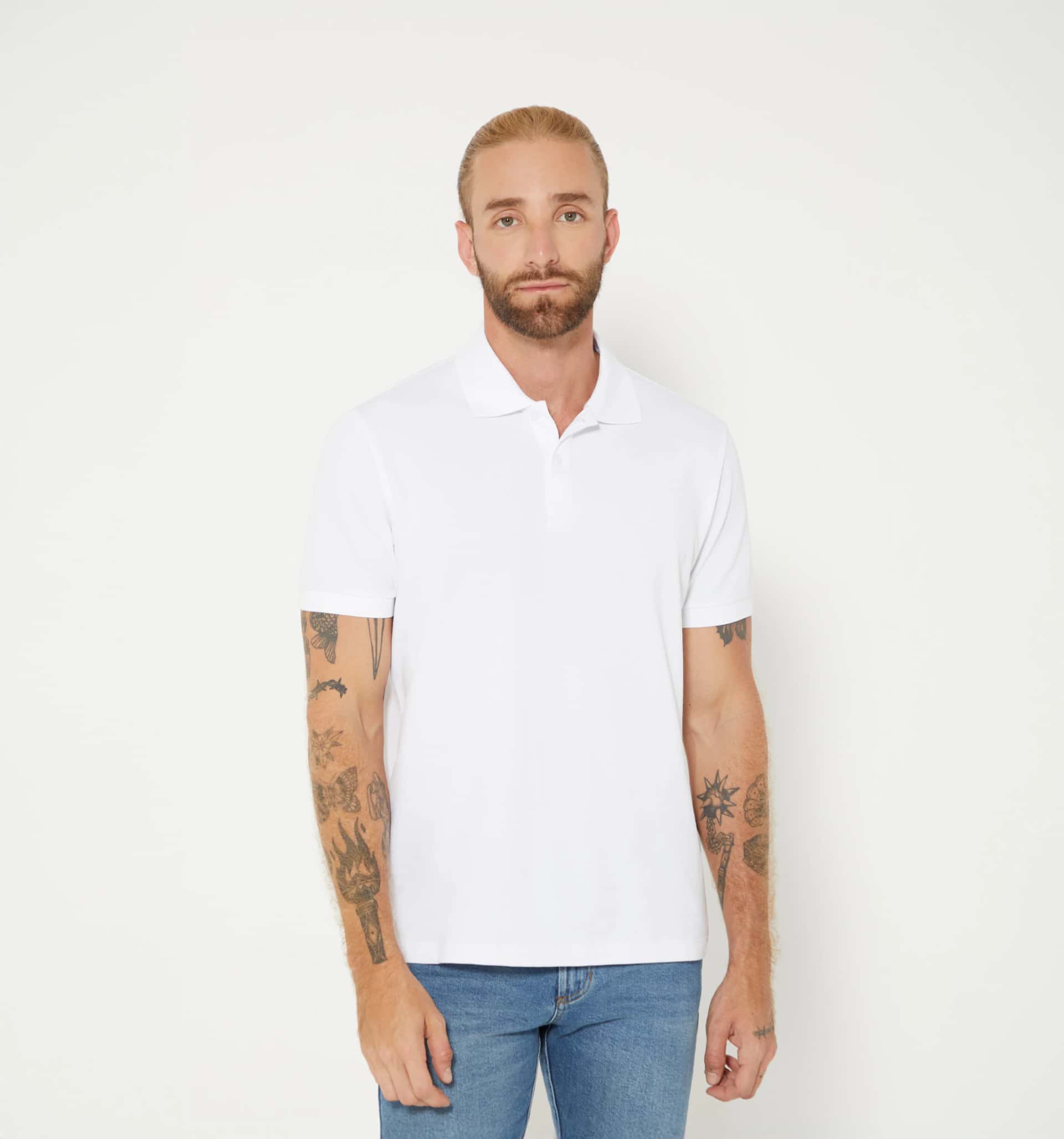 Polo básico para hombre slim fit