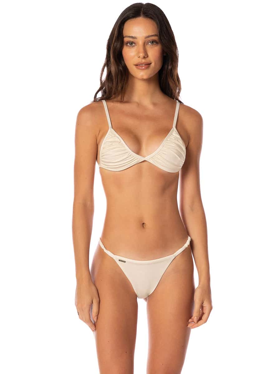 Maaji Crystal Pearl Celestina Fixed Triangle Bikini Top