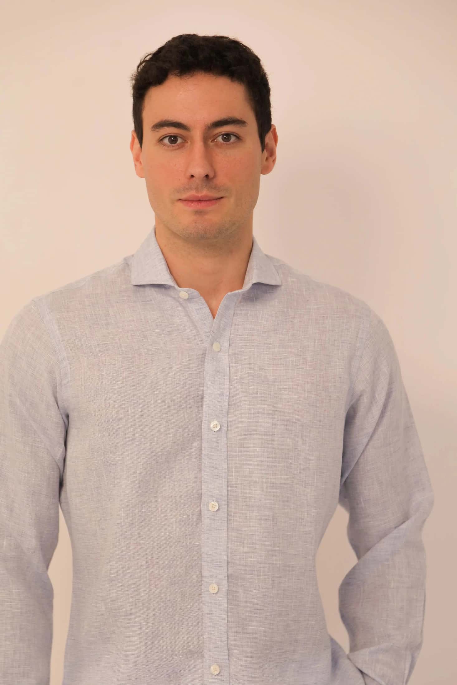 Camisas 100% Lino Cuello Francés Jaspeada - European Flax