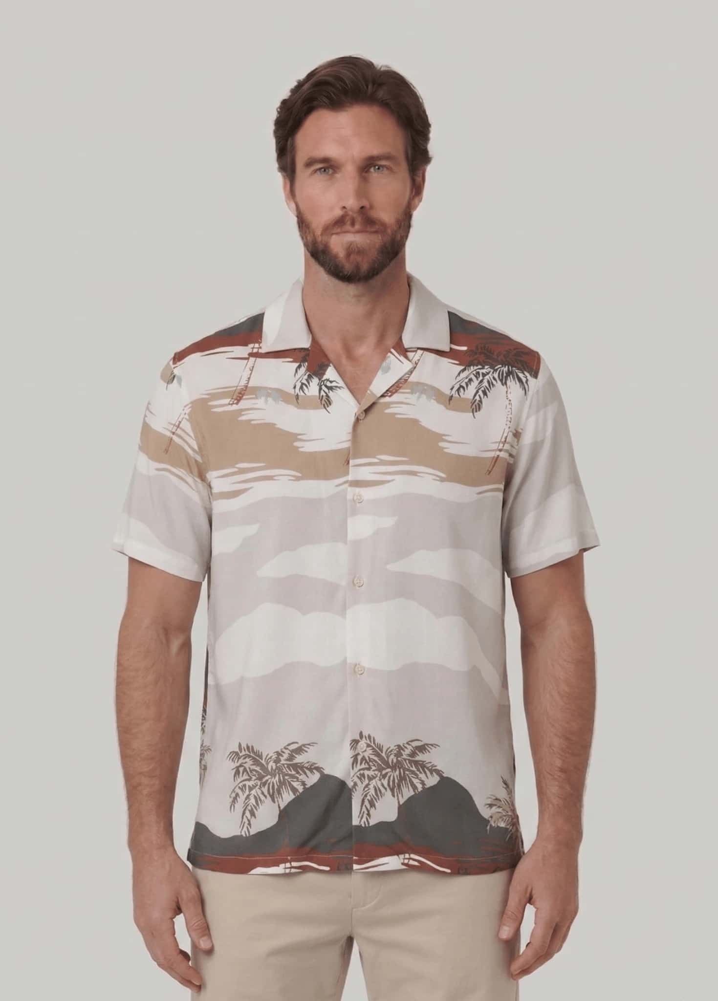 Camisa estampada manga corta para hombre Jon Sonen 027225053