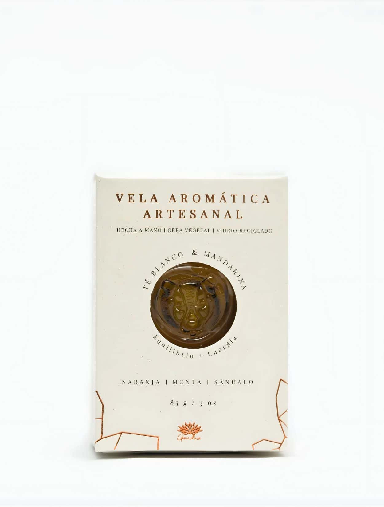 VELA AROMATICA TE BLANCO & MANDARINA 85GR - miniatura 3