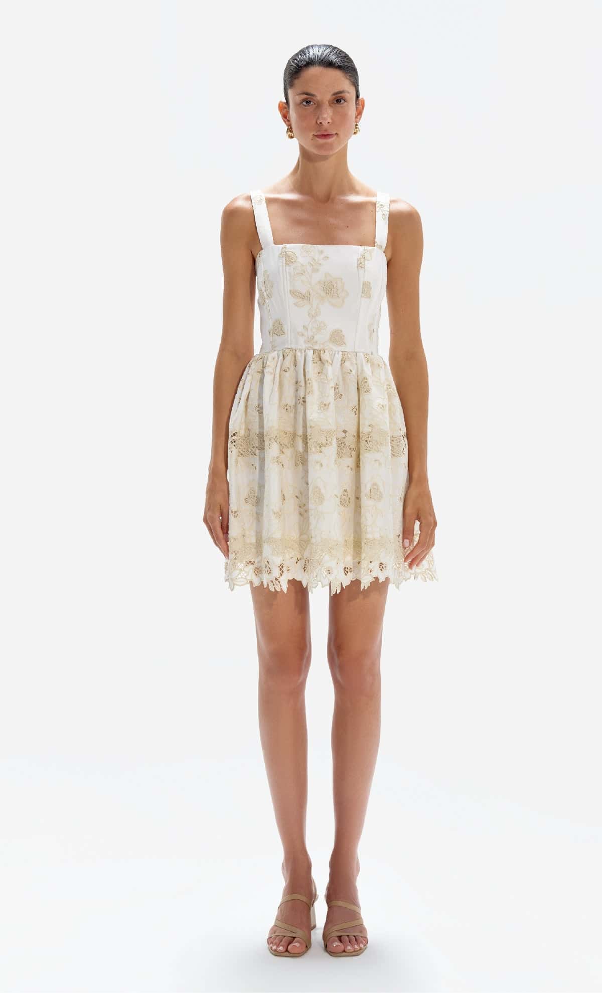 Vestido corto Nenufar Créme