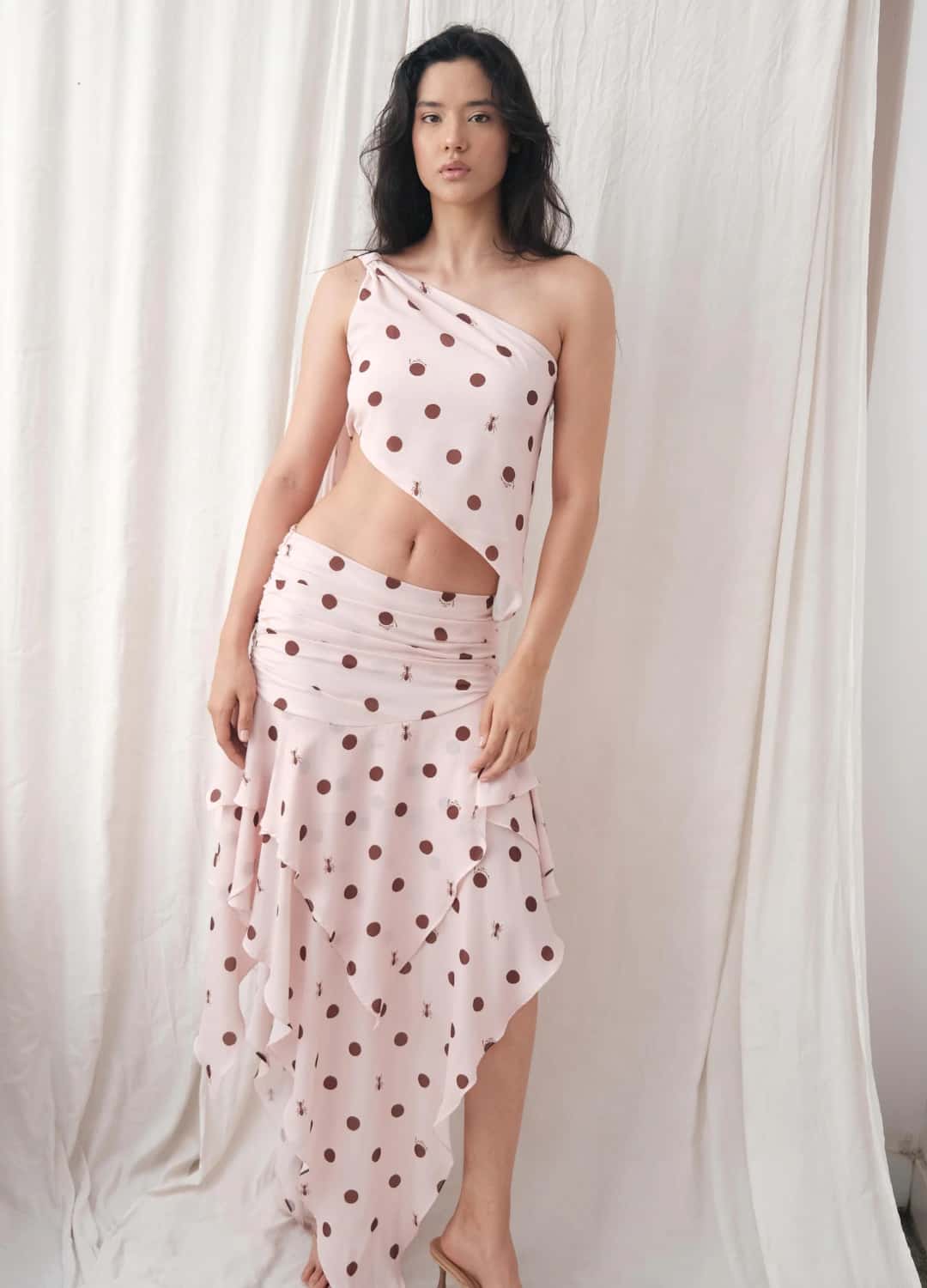 Falda Thalia Rosado