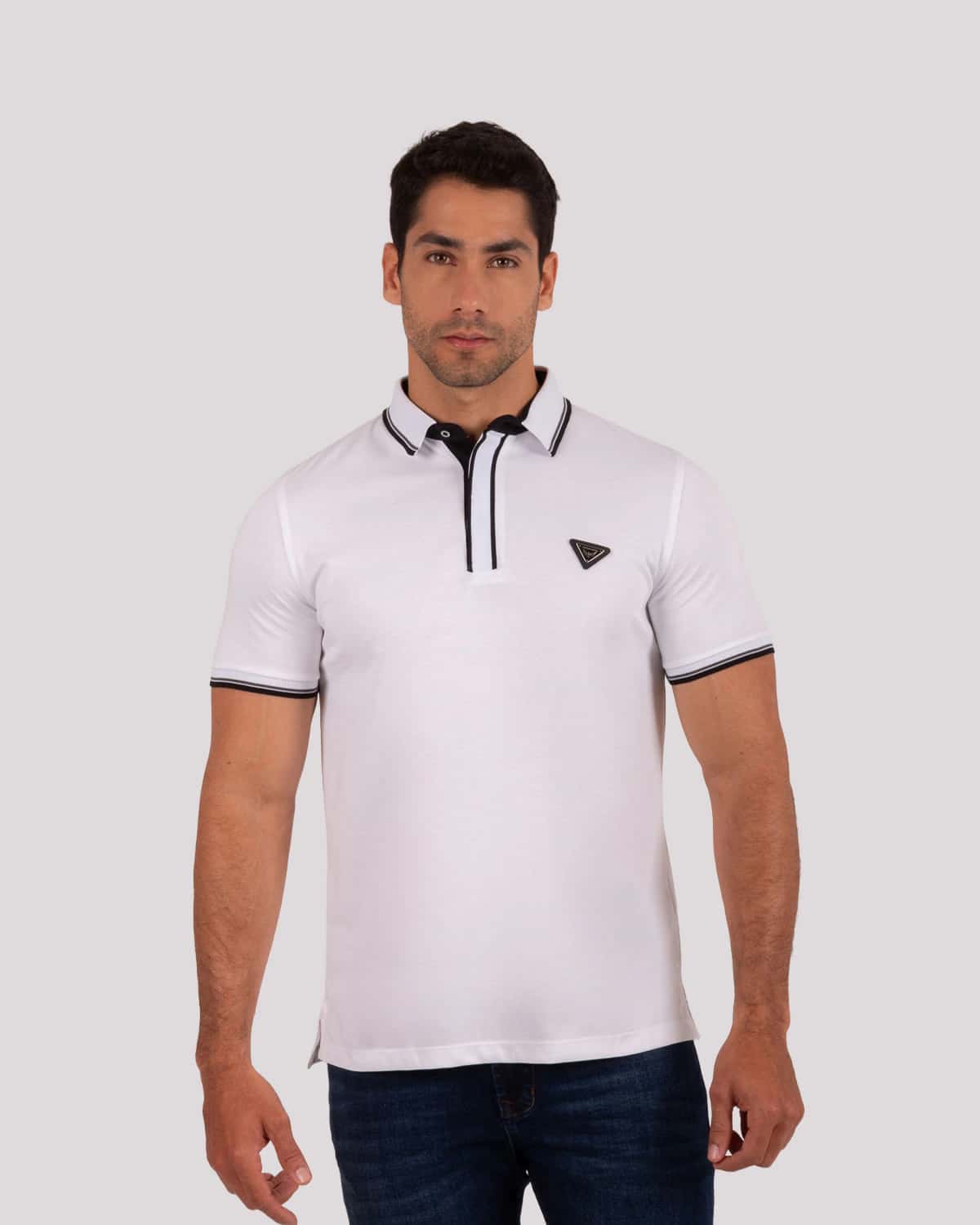 Polo blanca para hombre