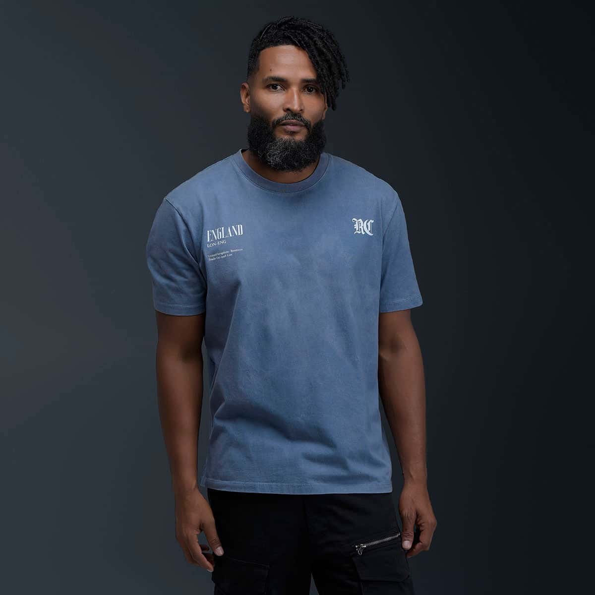 Camiseta Regular Azul Unisex