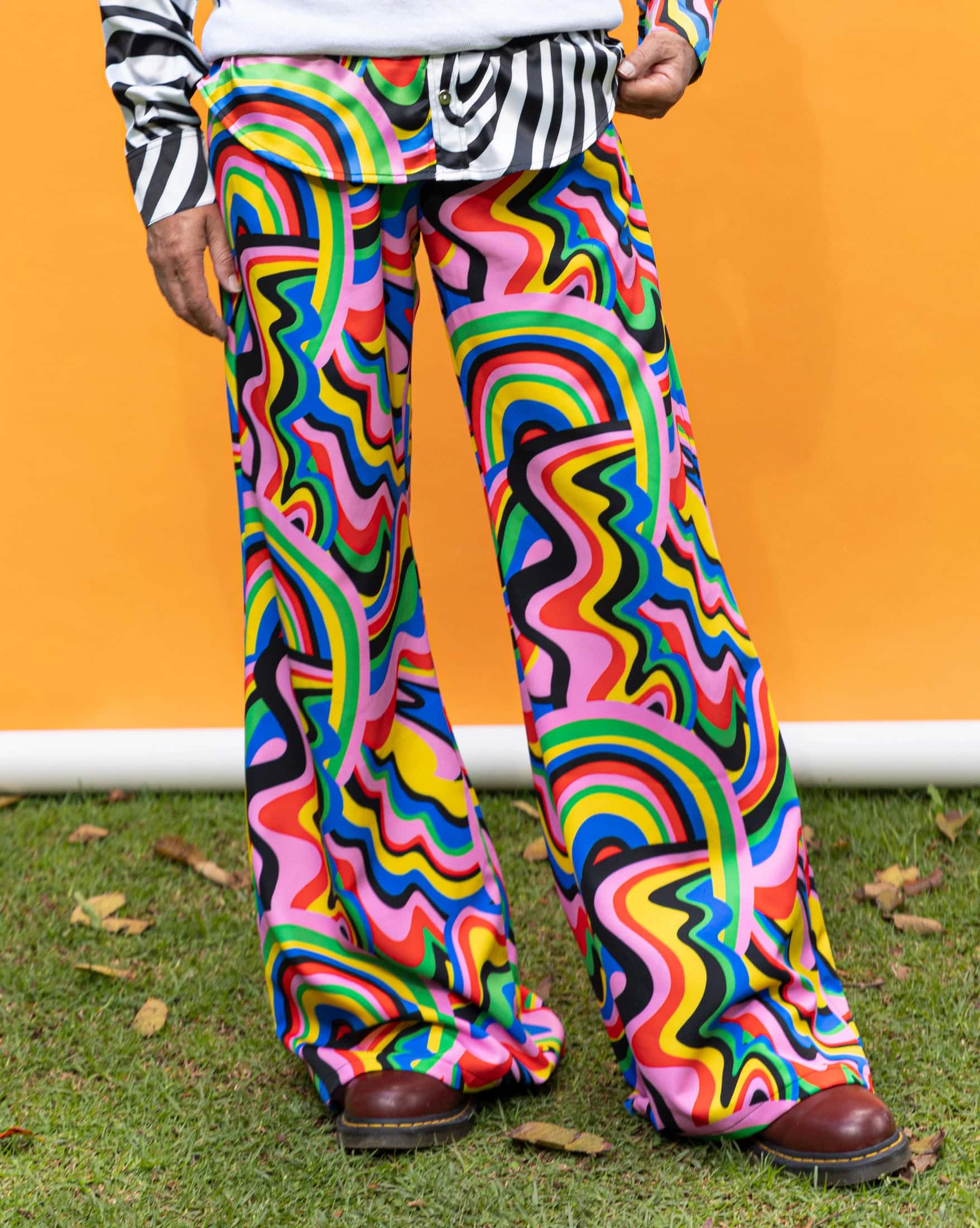 Pantalón Acampanado Unisex / Ilustración Rueda que Gira