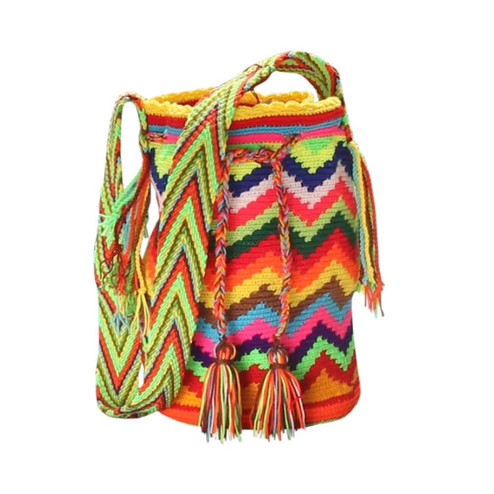 Multi-Colored Chevron Mochila