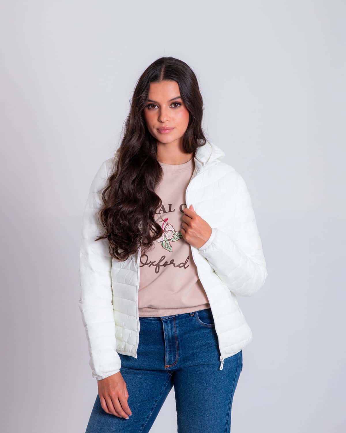 Chaqueta beige para mujer
