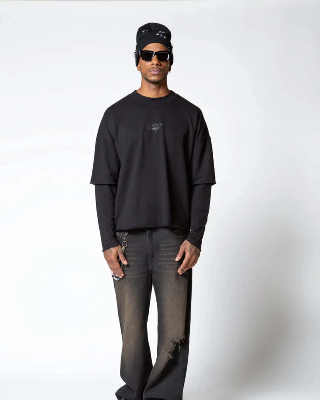 DOPAMINE BLACK LONG SLEEVE T-SHIRT - miniatura 3