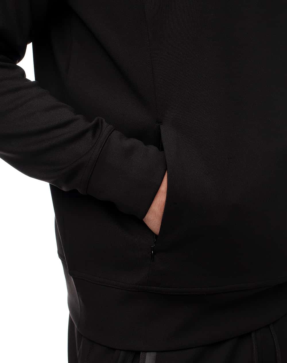 Buzo relax tacto suave negro hombre