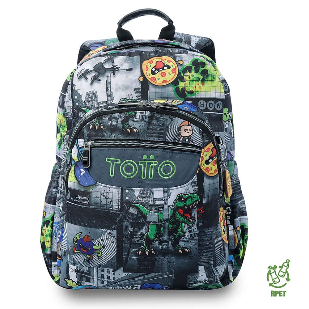Morral Juvenil Porta PC 14" Acuarela Negro