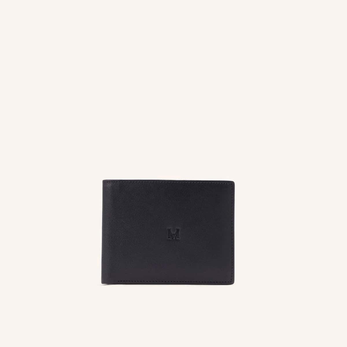 Billetera Plana Con Visor Azul Oscuro Monte