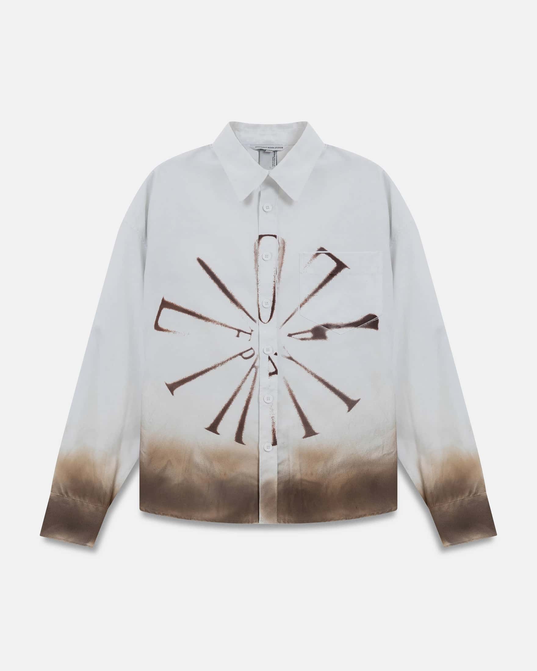 Spring Pray 4 Love Boxy Fit Long Sleeve Shirt Burnt White