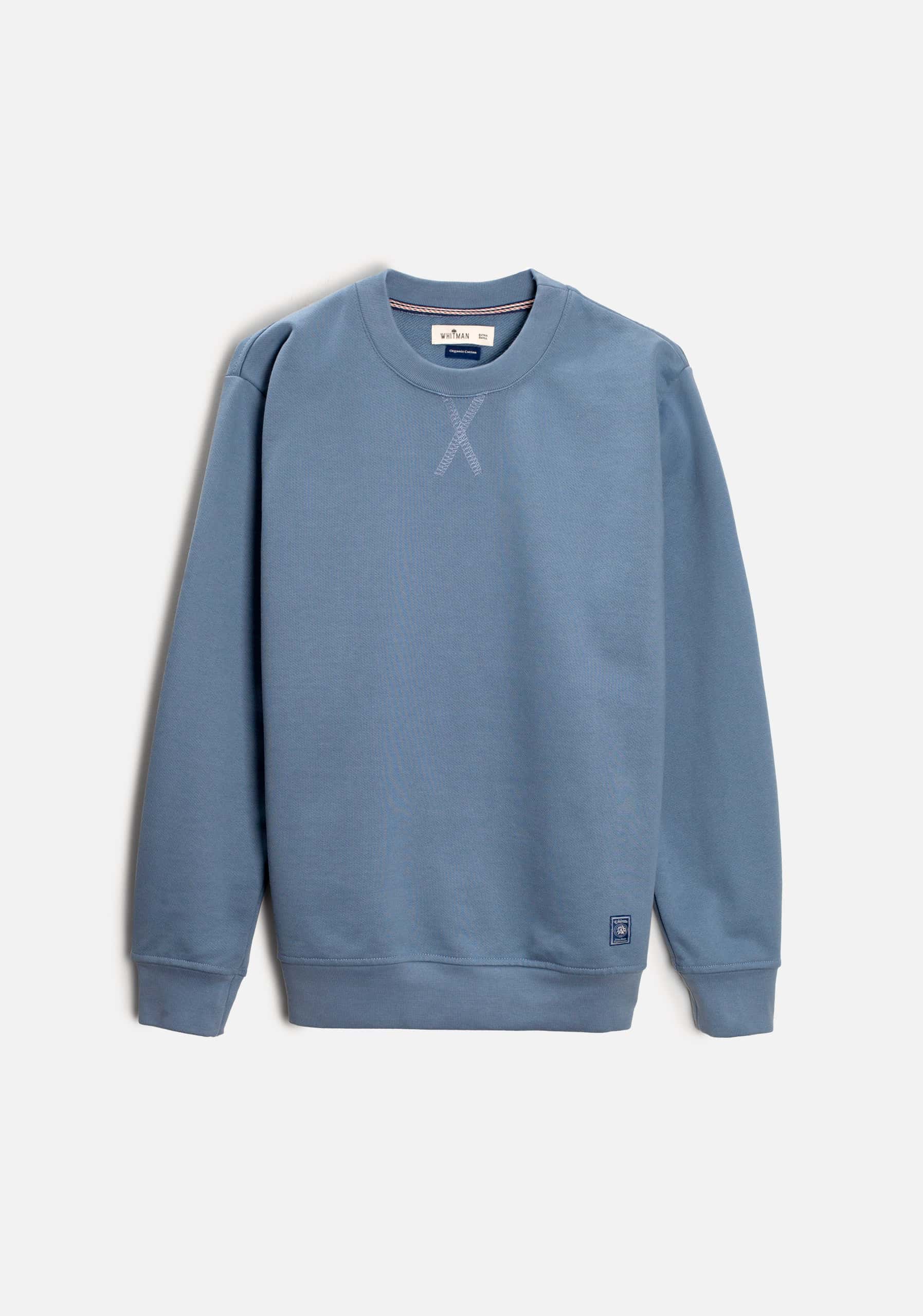 Buzo H Crew Neck Unicolor Azul Claro