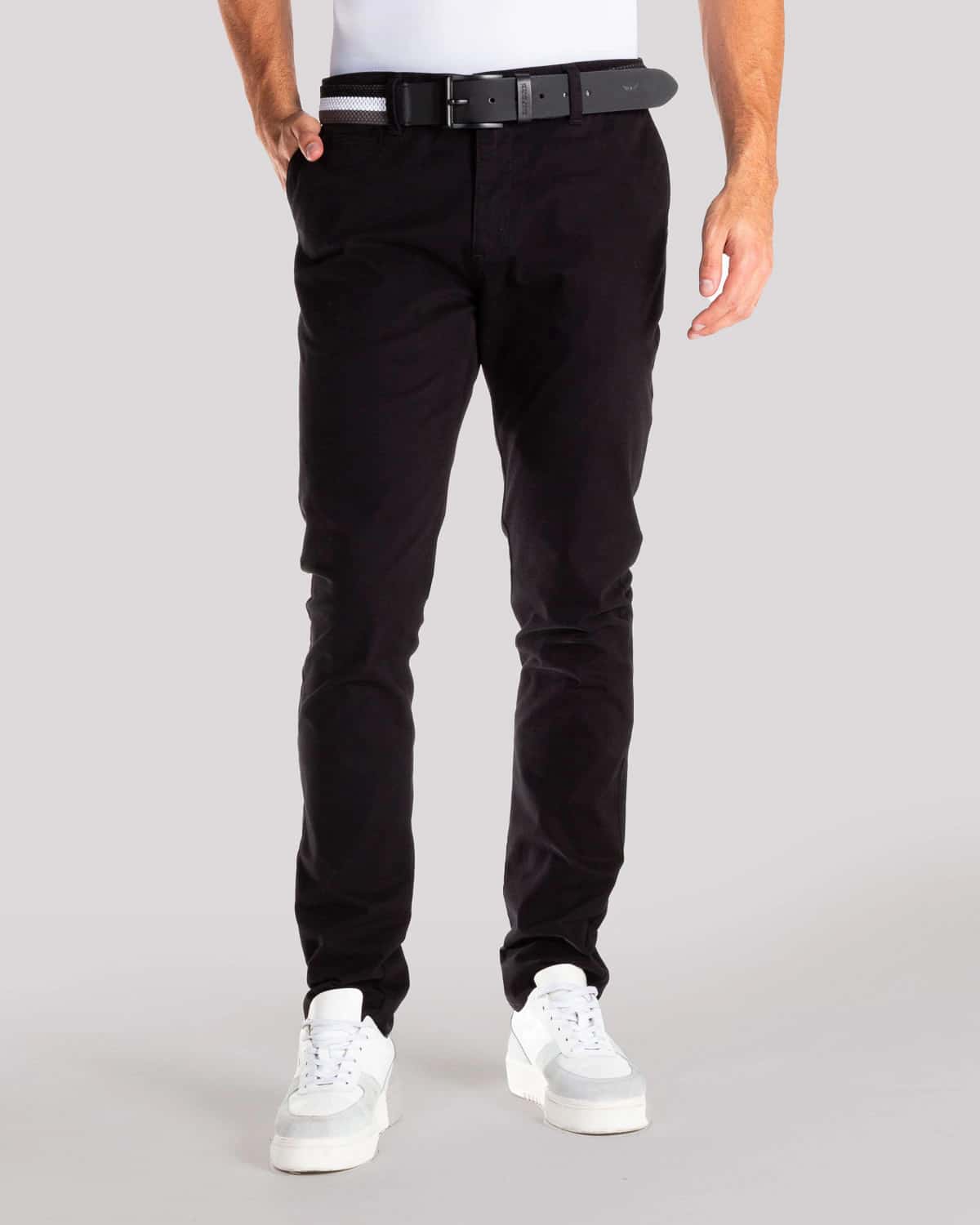 Pantalon slim negro para hombre