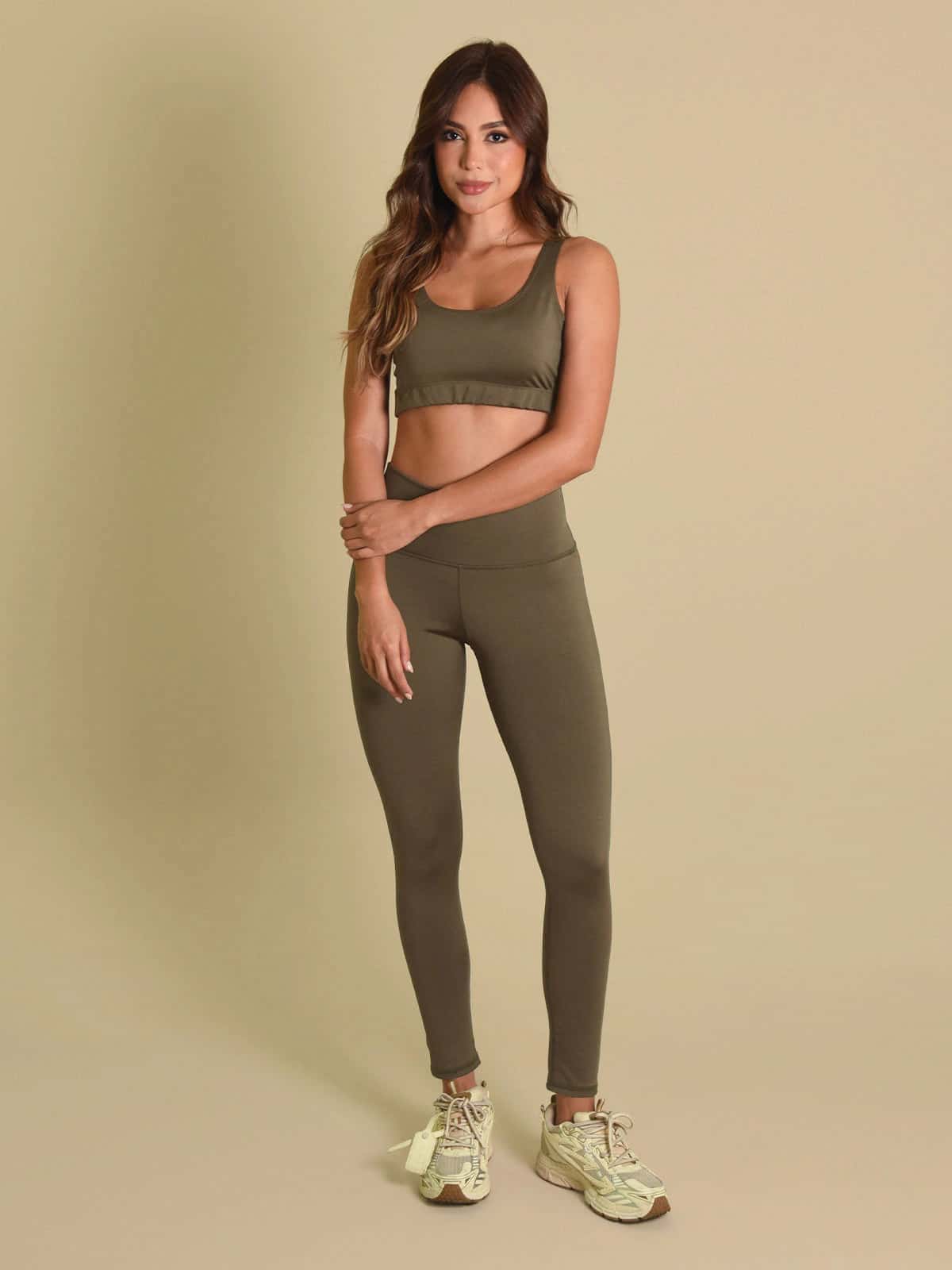 militar oscuro leggins set