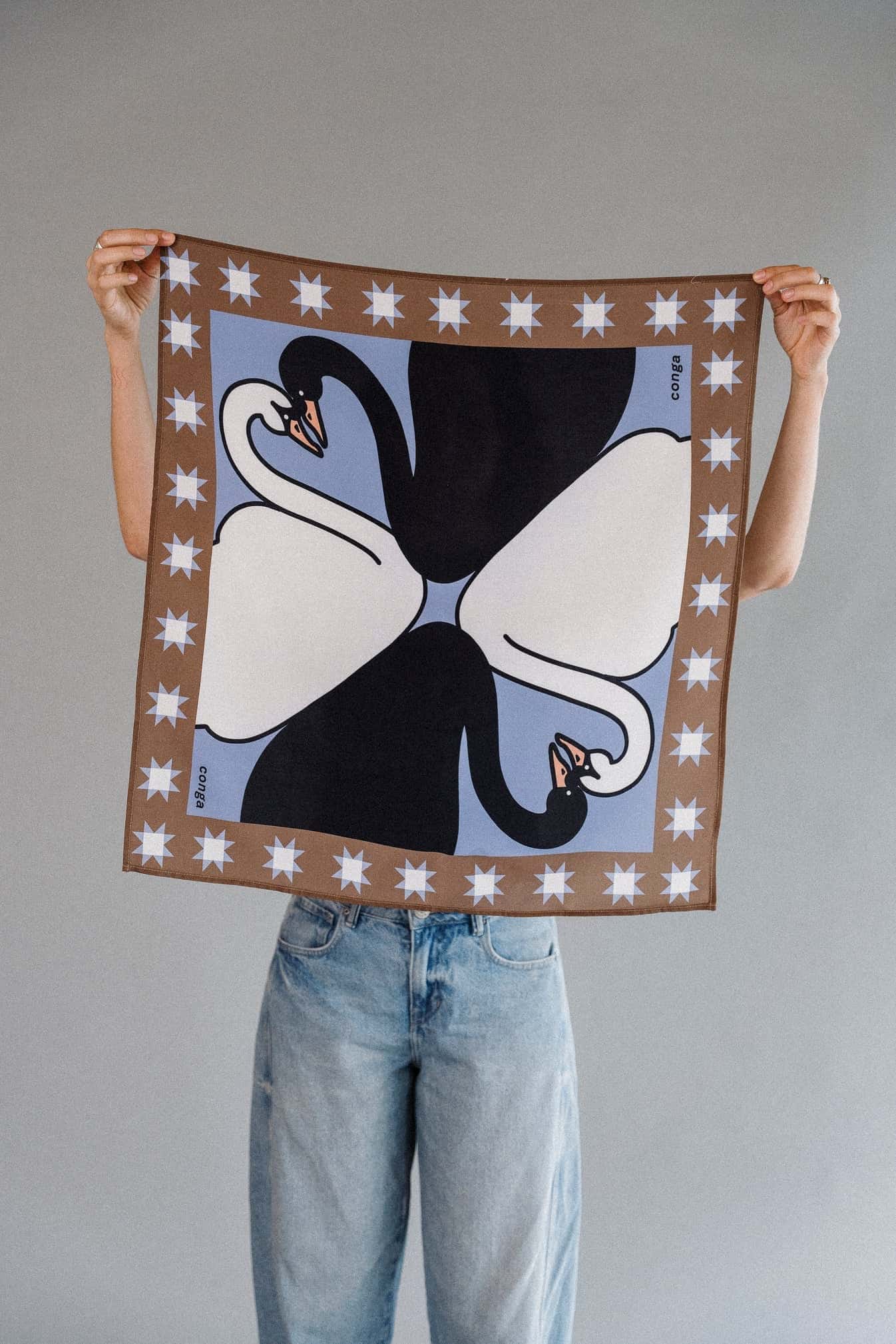 LOVERS SWANS SCARF