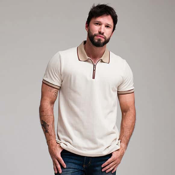 SUETER TIPO POLO MODA HOMBRE