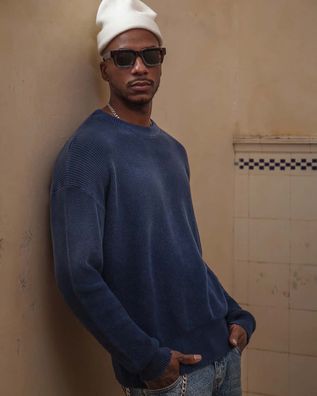 DOPAMINE BLUE KNIT CREWNECK - miniatura 4