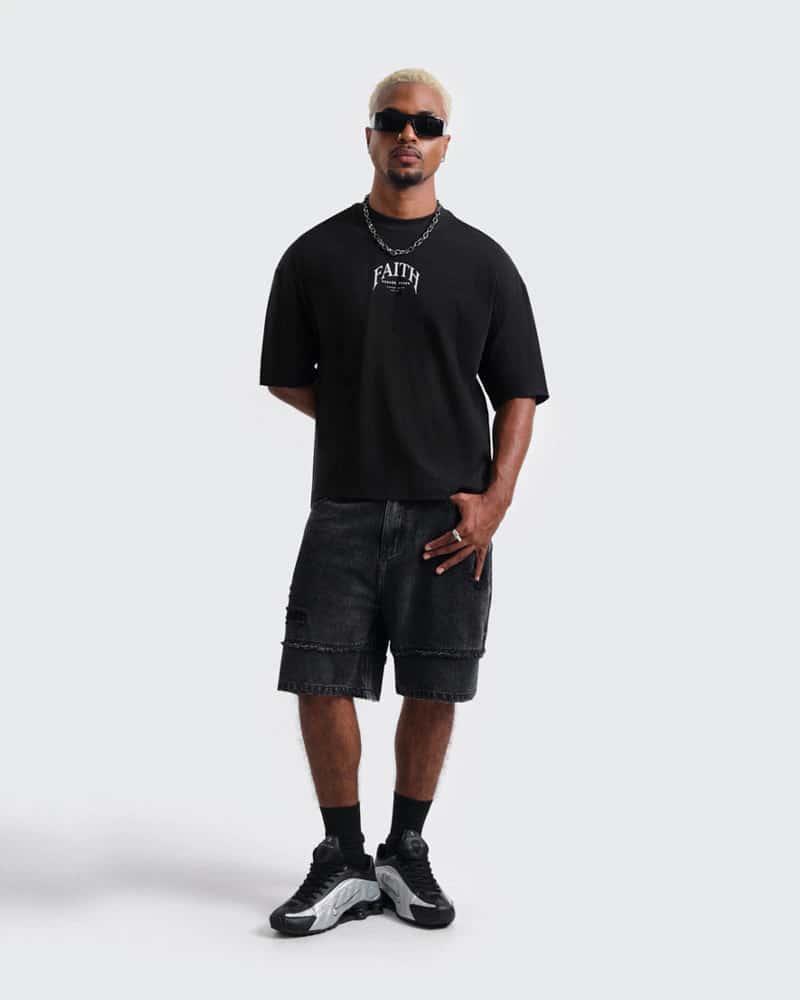 Camiseta Negra Oversize Eternal Faith - miniatura 7