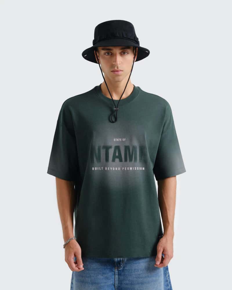 Camiseta Verde Oversize Untamed - miniatura 2