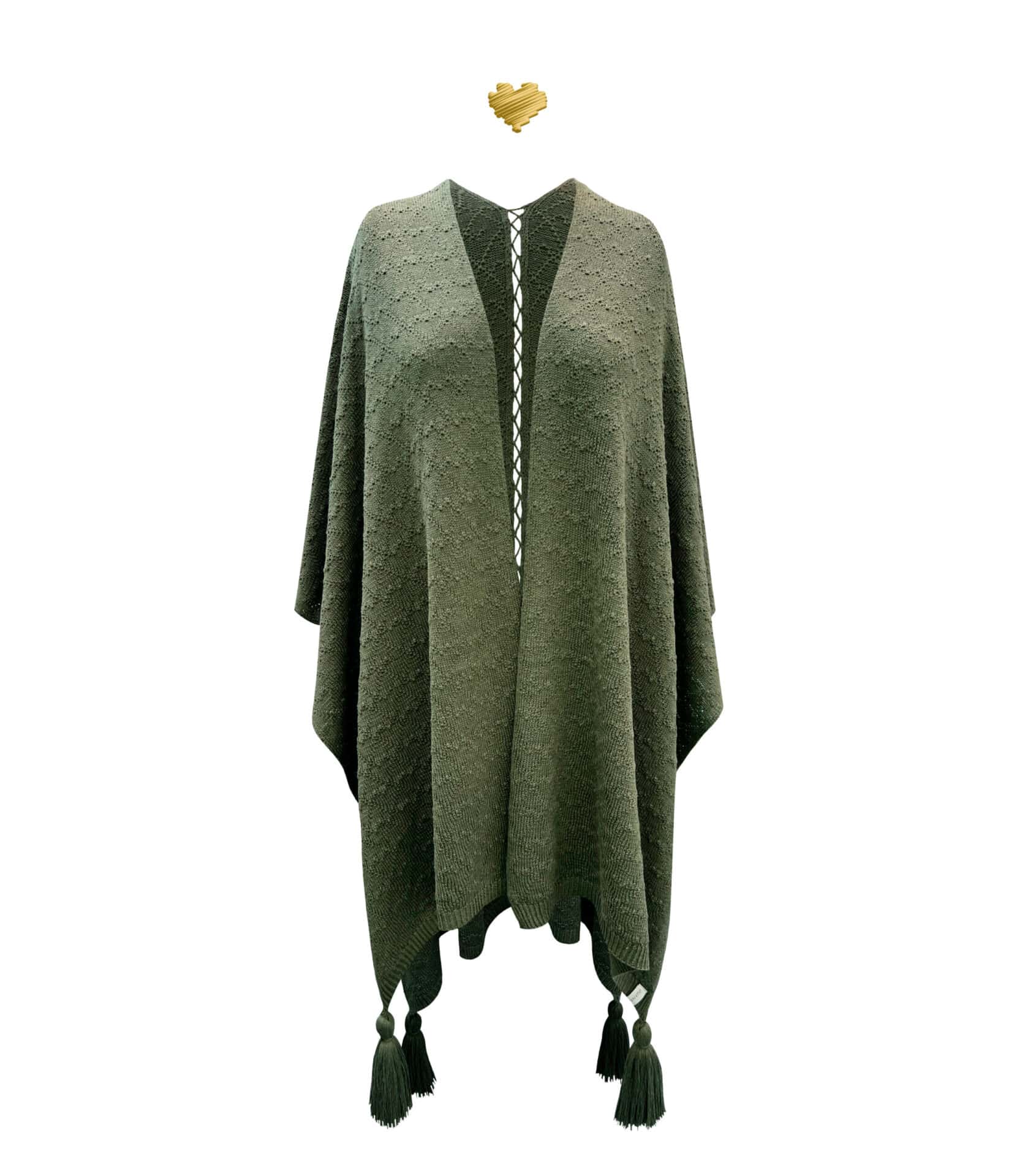 Poncho Verso Oliva – ÚNICA UNIDAD - miniatura 2