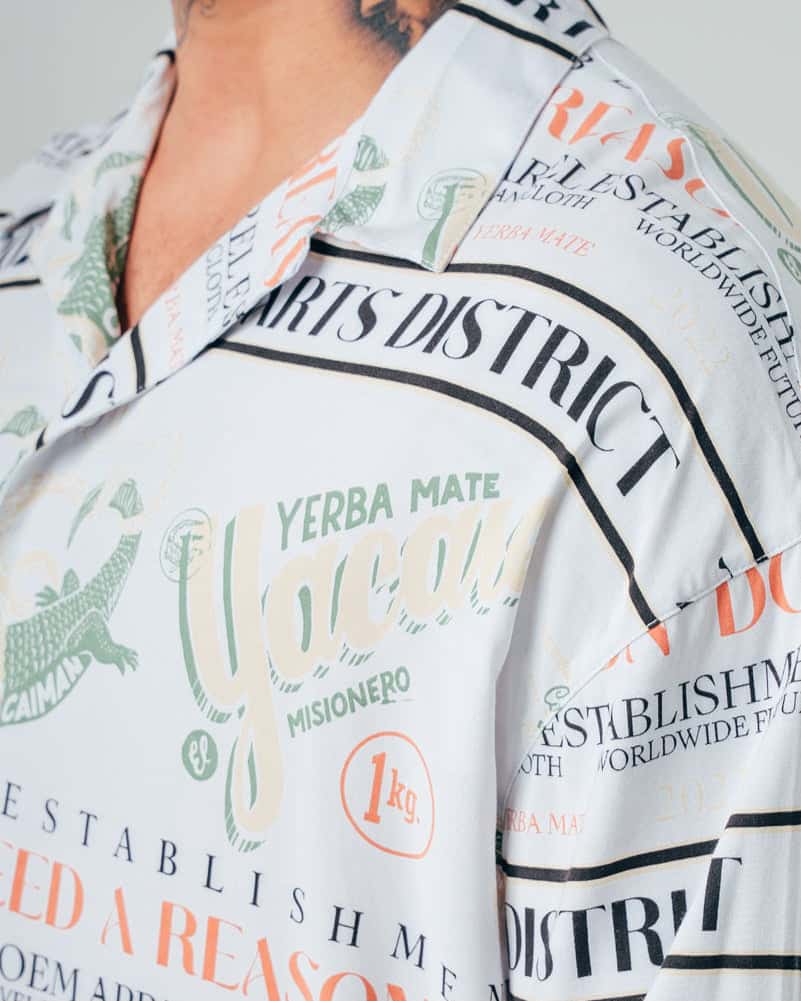Camisa Para Hombre Oversize Crudo Caiman - miniatura 2