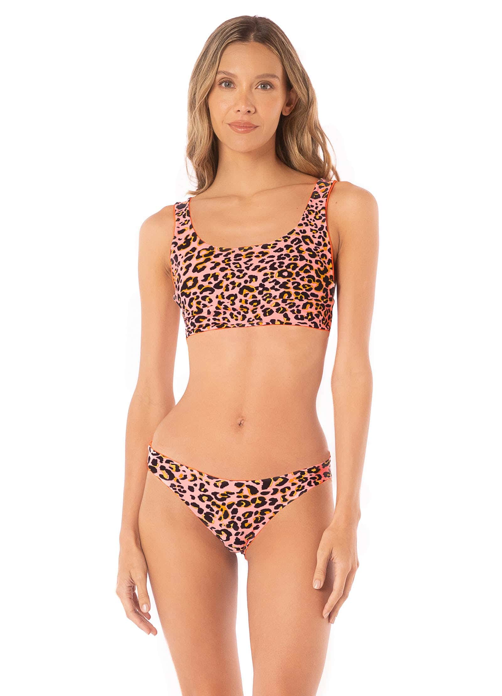 Maaji Orange Poppy donna sporty bralette bikini top - miniatura 7