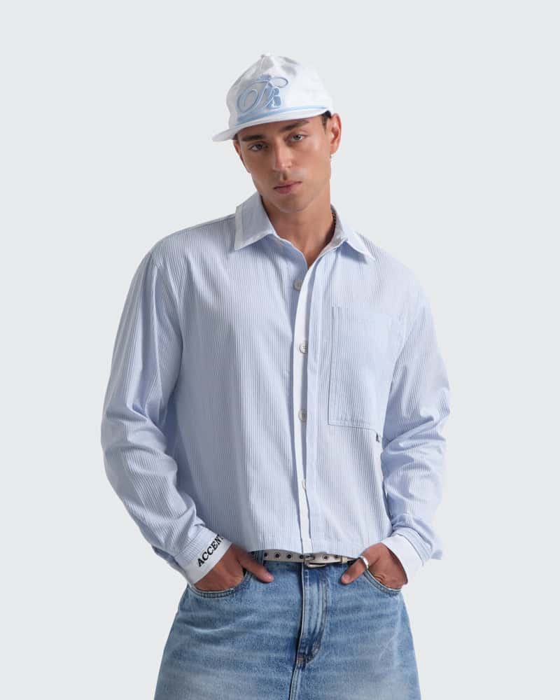 Camisa Azul Boxy Oxford Club - miniatura 4