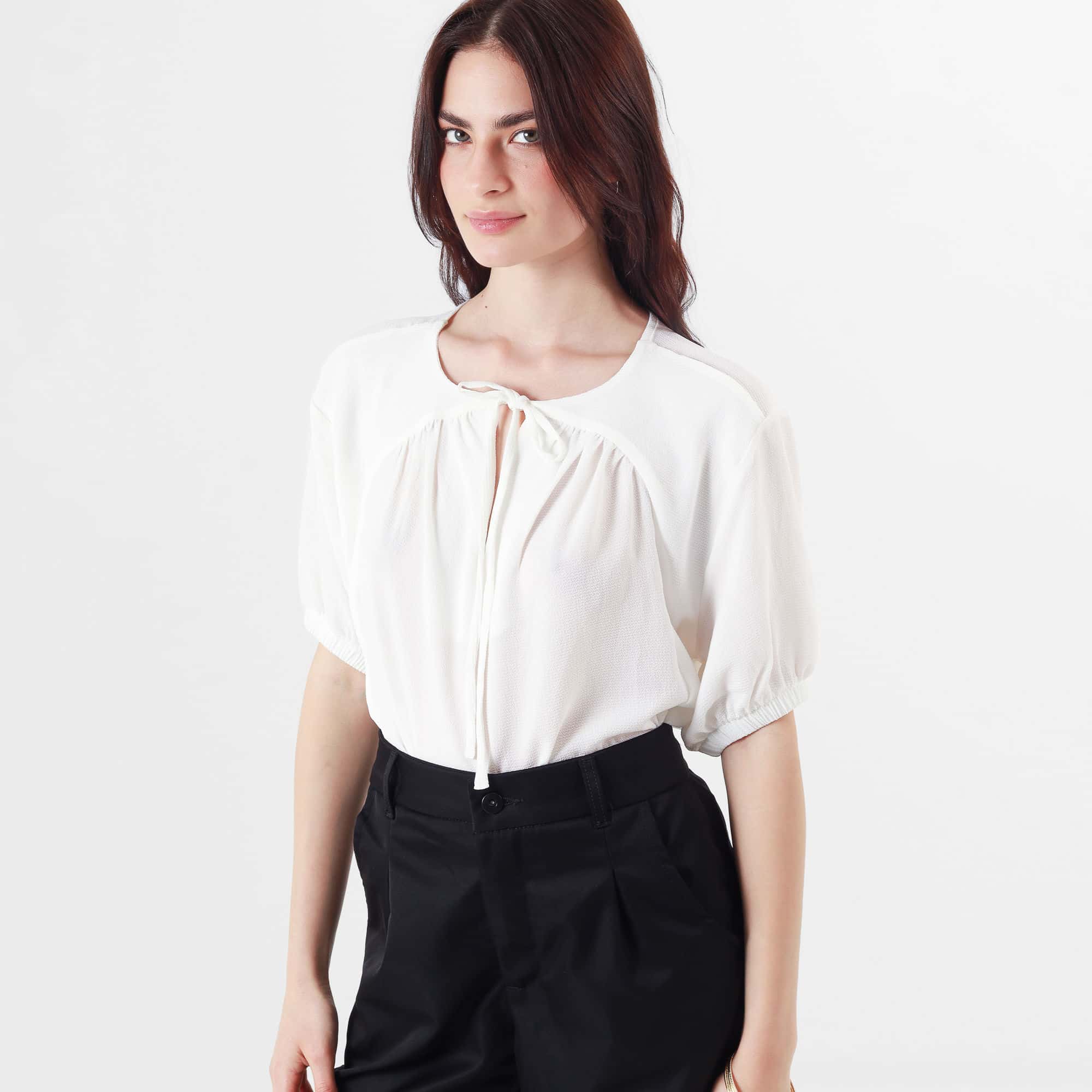 Blusa Cuello Redondo Manga 3Cuartos