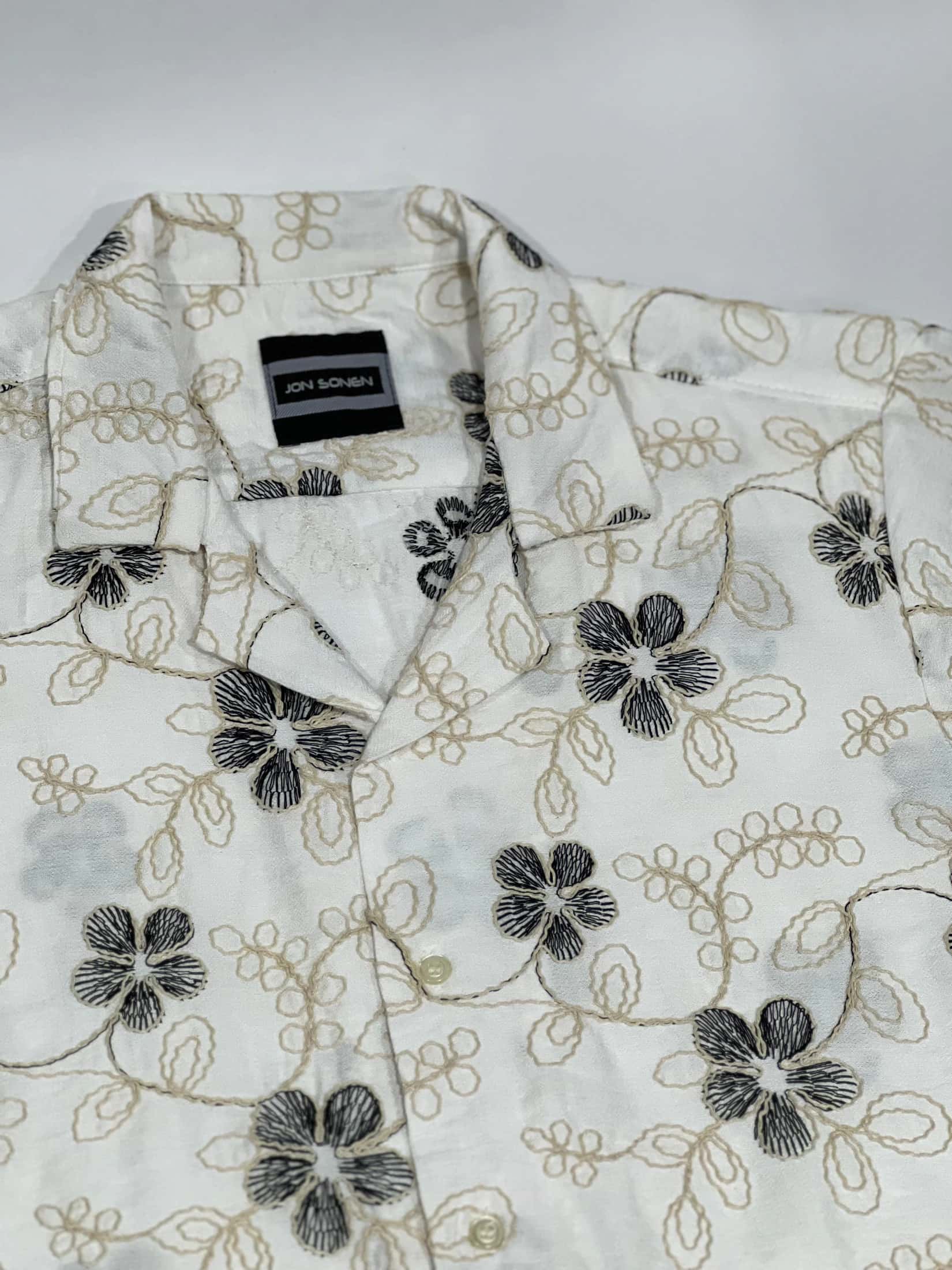 Camisa bordada manga corta para hombre Jon Sonen 027225065 - miniatura 4
