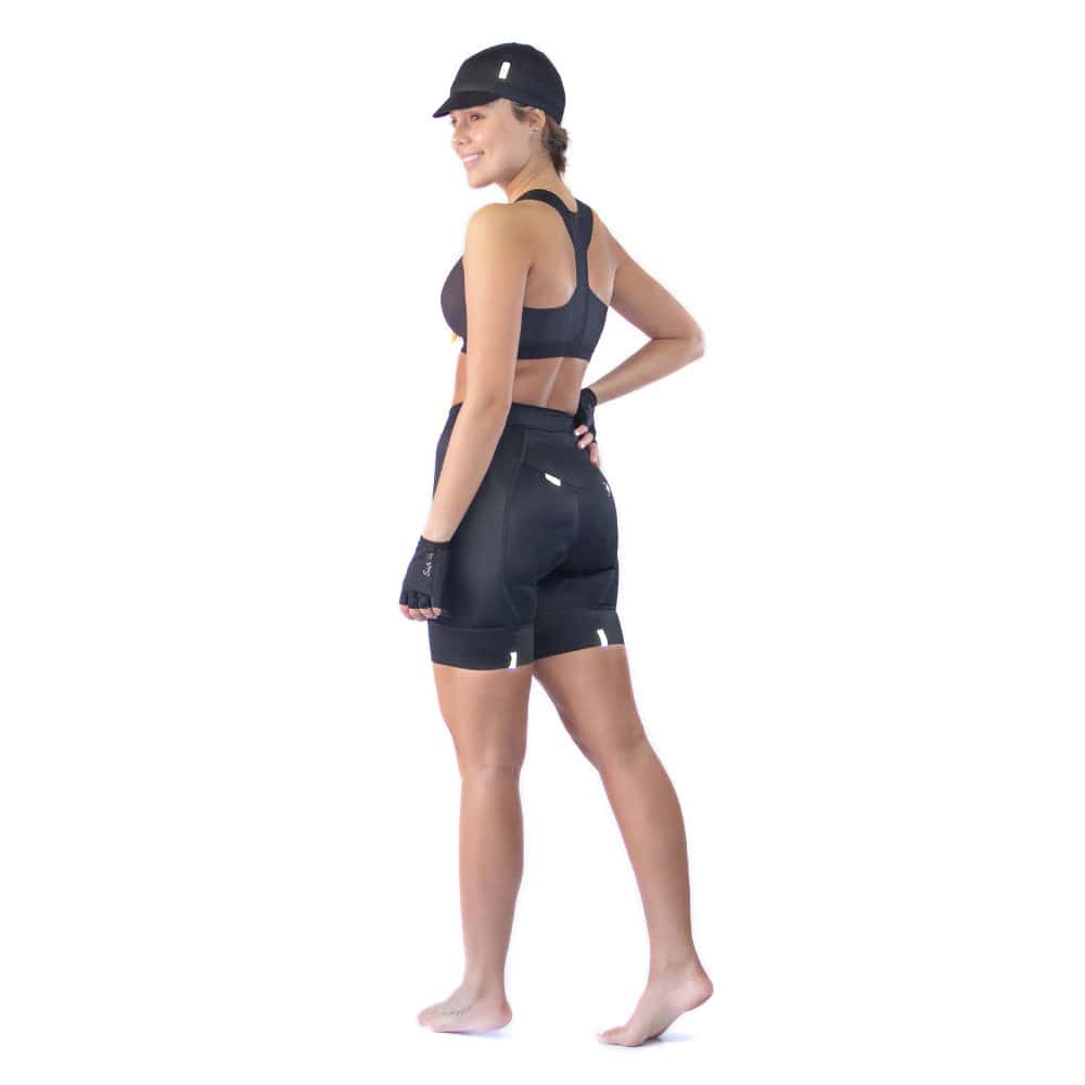 PANTALONETA CICLISMO SIN CARGADERAS NÁPOLES PARA MUJER NEGRA - miniatura 2