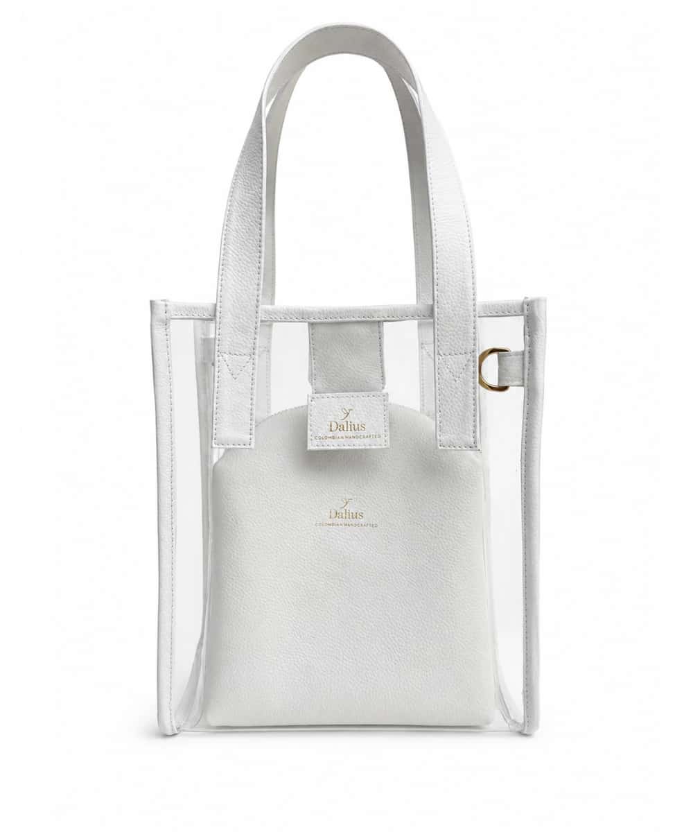 Bolso Transparente Mediano Blanco
