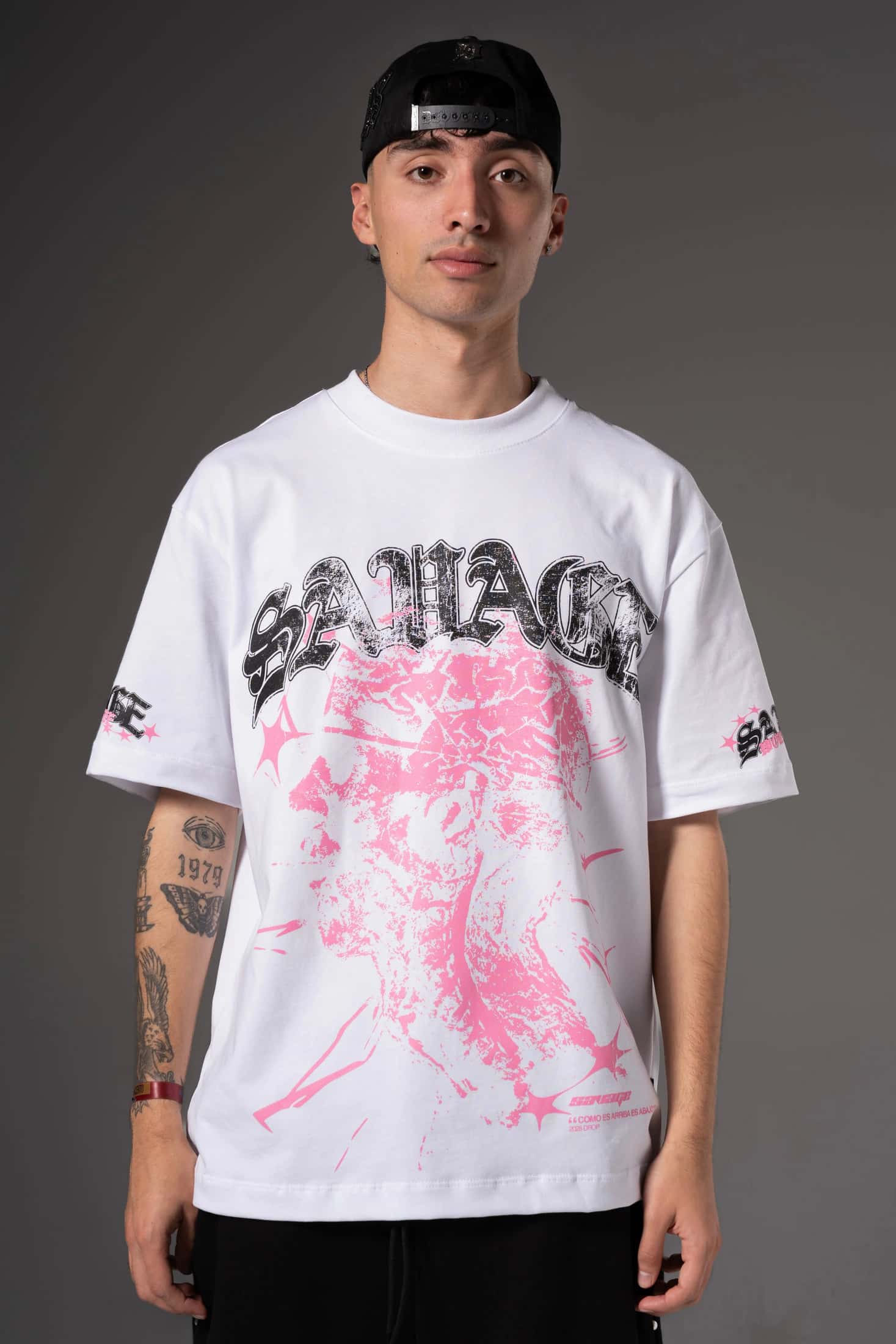 Camiseta Oversize Help rosa savage  250 gramos 14653