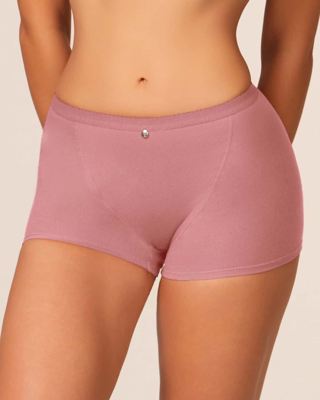 Boxer Femenino Tiro Alto Control Suave en Algodón con Efecto Levanta Cola Ref. 8058