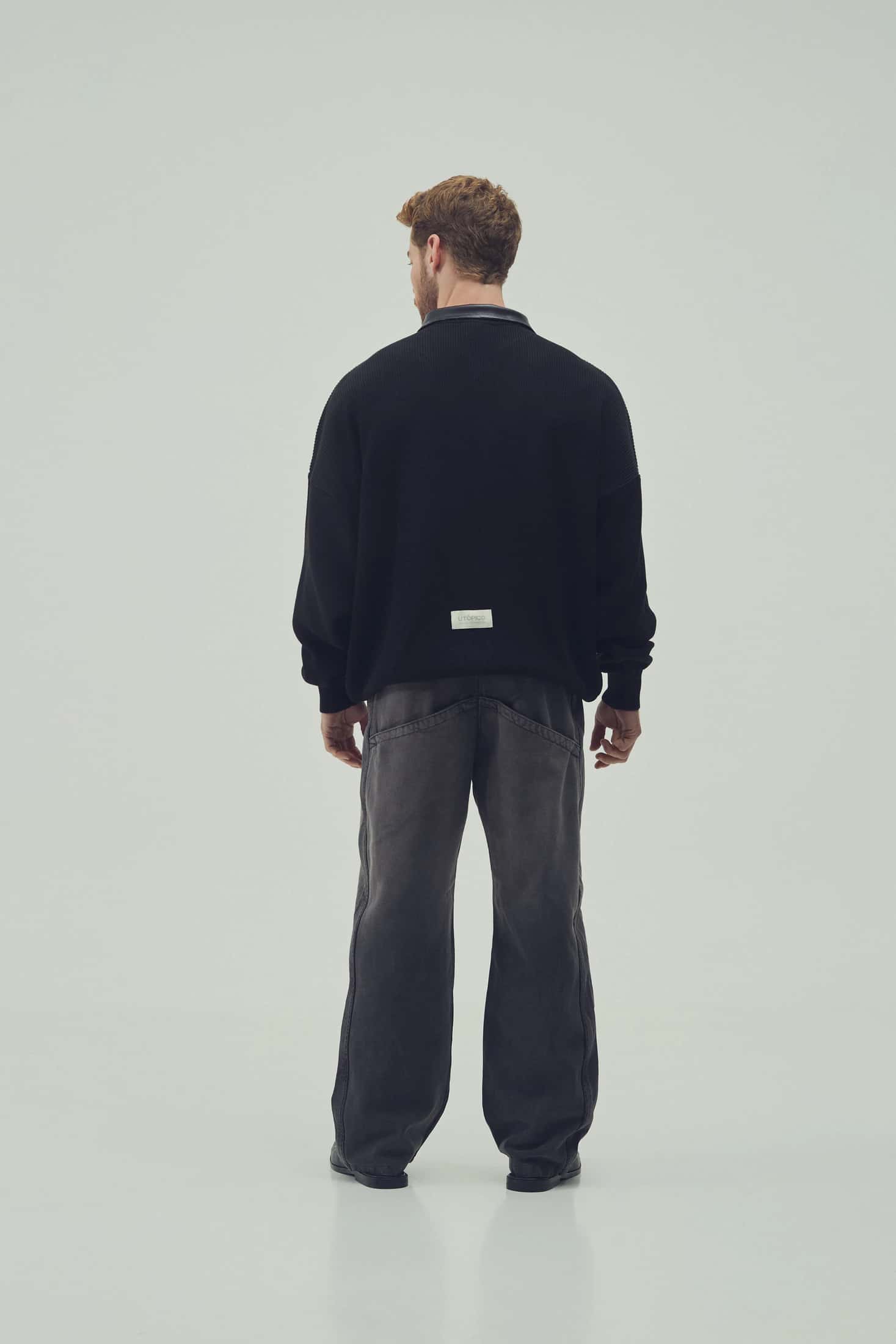 KNIT ZIP UP NEGRO - miniatura 7