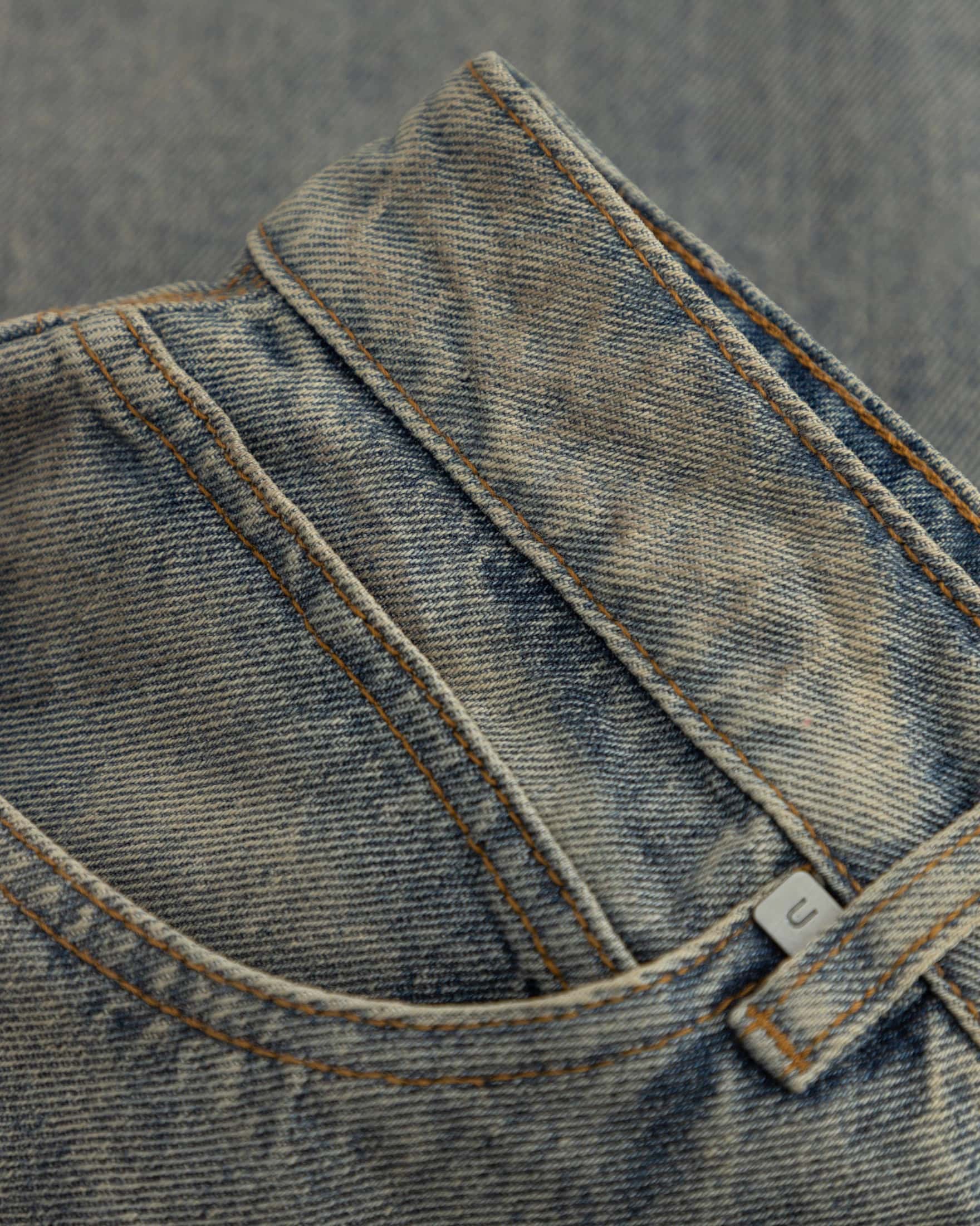 W Line Basic Wide Jeans Dirty Blue - miniatura 5
